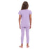 Girls summer pajama set Lilac t-shirt + Pants